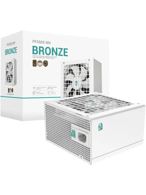 ���� ������� Deepcool GAMERSTORM PF550X WH (ATX 2.52, 550W, PWM 120mm fan, Active PFC+DC to DC, 80+ BRONZE, �����) RET