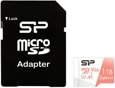 ���� ����� microSDXC 1TB Silicon Power SP001TBSTXDV3V20 Superior V30 A1 + adapter
