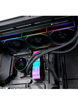 ������� �������� ���������� Thermalright Frozen Magic 360 Digital V2 Black ARGB Soc-AM5/AM4/1200/1700/1851 ������ 4-pin 28dB Al LCD Ret (F-MAGIC-360-DIGITAL-BL-ARGB-V2)