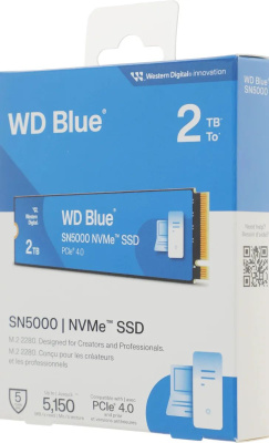 ���������� SSD WD PCIe 4.0 x4 2TB WDS200T4B0E SN5000 Blue M.2 2280