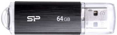 USB Flash ���������� 64Gb Silicon Power Ultima U02 Black (SP064GBUF2U02V1K)