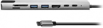  Bion BXP-A-USBC-MULTI-01 USB-C - 2USB-C/2USB-A 3.0/HDMI/SD/TF/RJ-45 100 /, 60W,   20  
