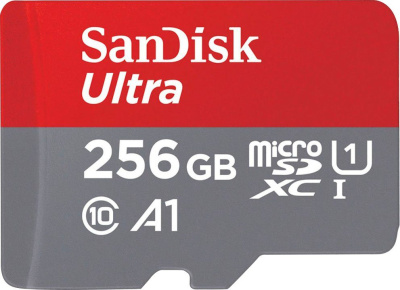 ���� ����� microSDXC 256GB SanDisk Ultra Class 10, UHS-I, R 150 ��/�, SDSQUAC-256G-GN6MN ��� �������� SD