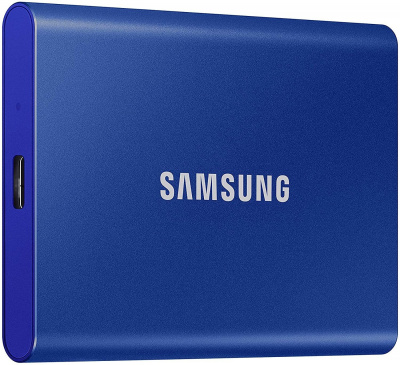 ������� ������� ���� 1Tb SSD Samsung T7, PCIe USB3.2/Type-C Indigo Blue Retail (MU-PC1T0H/WW)
