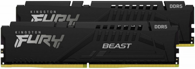   DDR 5 DIMM 32Gb PC41600, 5200Mhz, Kingston FURY Beast Black CL40 (Kit of 2) (KF552C40BBK2-32) (retail)