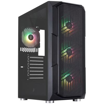 ������ 1STPLAYER FIREBASE XF Black / ATX / 4x120mm ARGB fans / XF-BK-4F7