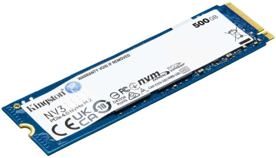 ����������  Kingston SSD NV3, 500GB, M.2(22x80mm), NVMe, PCIe 4.0 x4, 3D TLC SNV3S/500G