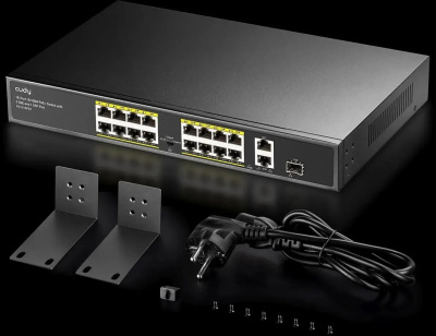 ���������� Cudy FS1018PS1 (L2) 16x100����/� 2x1����/� 1SFP 16PoE+ 200W �������������