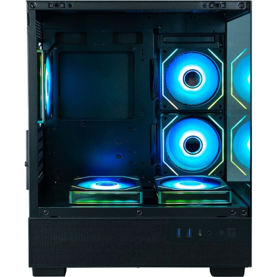������ XASTRA Q400M 5ARGB-C6-UC Black mATX/Aquarium/Screewless/ 5x120mm ARGB PWM FM fans/Argb+PWM HUB 6port/ Type-C/ Q400M-5FM12A-C6-UC