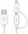 REMAX ZINC Alloy 2  1 (micro USB + iPhone 6/6 Plus) 1m, white (14442)