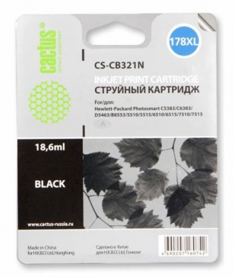 �������� �������� Cactus CS-CB321N �178XL ������ ��� HP PS B8553/C5383/C6383/D5463 (18.6 ��)