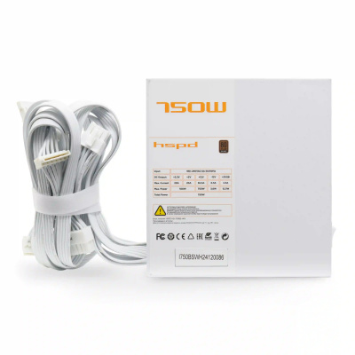 ���� ������� �� HSPD HSI-750BS-WH, 750 ��, 120 �� 80 Plus Bronze, �����, retail