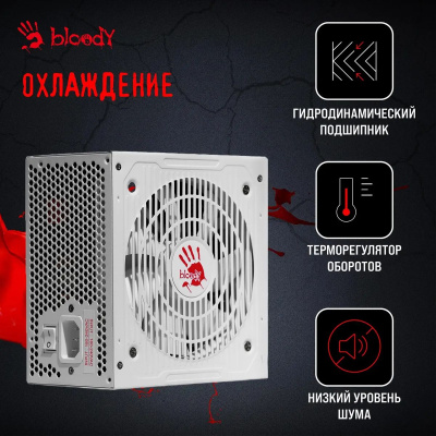 ���� ������� Bloody ATX 750W BD-PS750G 80+ gold (20+4pin) APFC 120mm fan 6xSATA Cab Manag RTL BD-PS750G-MW