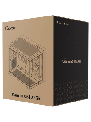 ������ Ocypus Gamma C54 WH ARGB, MATX, USB3.0*1+USB2.0*2, SIDE 2x120mm ARGB, REAR 1x120mm ARGB