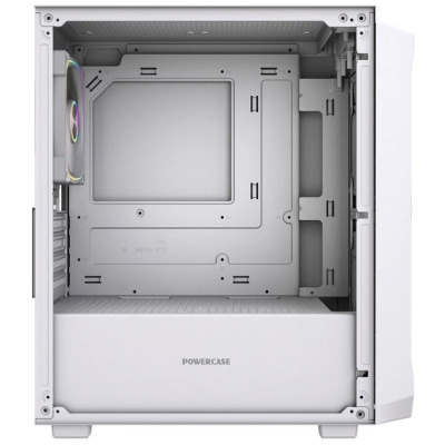 ������ Powercase Mistral SM06 ARGB, Tempered Glass, 3x120mm ARGB PWM fans, �����, mATX  (CMMSM06W-A3)