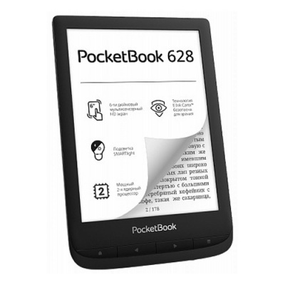   PocketBook 628  (6'' E-Ink Carta, 1024x758 ,  SMARTlight, 8GB, WiFi) (PB628-P-RU)