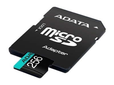 ����� ������ 256Gb MicroSD ADATA + SD ������� (AUSDX256GUI3V30SA2-RA1)