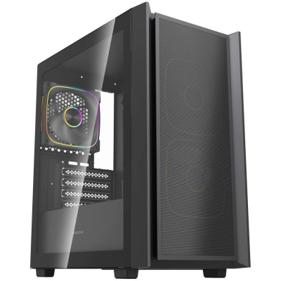 ������ Powercase Mistral SM03 ARGB, Tempered Glass, 3x120mm ARGB PWM fans, ������, mATX  (CMMSM03B-A3)
