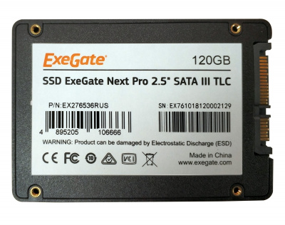 SSD ���� EXEGATE 2.5" Next Pro 120 �� SATA III TLC 3D NAND (EX276536RUS)