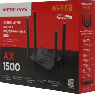 Wi-Fi ������ Mercusys MR62X, Wi-Fi 6, AX1500, 2.4/5���, ������