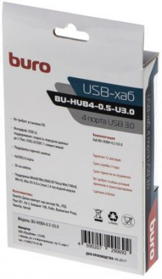 ������������ USB 3.0 BURO BU-HUB4-0.5-U3.0 4 4 � USB 3.0 ������ 
