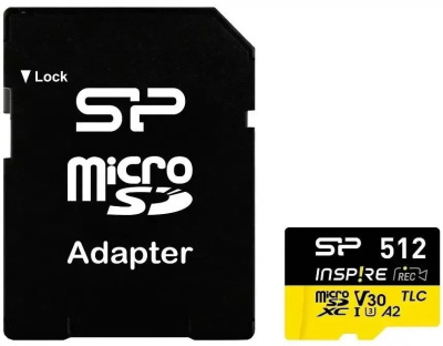 ���� ����� microSDXC 512GB Silicon Power SP512GBSTXLA2V1N Inspire V10 A2 + adapter