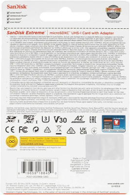 ����� ������ SanDisk 128GB Creator microSD Card UHS-I with Adapter C10,V30,A2 R:190MB/s,W:90MB/s. ����: �������/�������