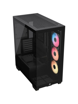 ������ Corsair 3500X RS-R ARGB, Midi-Tower, TG, 3x120mm ARGB, 2xUSB-A 3.2, 1xUSB 3.2 Type-C, E-ATX, ATX, mATX, mITX Black