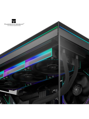 ������ Thermalright M10 Vision FAN4-C, Mini-Tower, TG, LCD, 4x120mm ARGB, 2xUSB-A 3.0, 1xUSB Type-C, mATX, mITX Black
