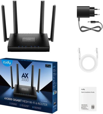 Wi-Fi ������ Cudy WR3000E, Wi-Fi 6, AX3000, 2.4/5���, ������