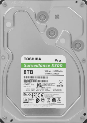 ������� ���� Toshiba SATA-III 8TB MD10ADA800V Surveillance S300 Pro (7200rpm) 512Mb 3.5"